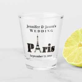 Paris France Eiffel Tower Gastgeschenk Hochzeit Schnapsglas