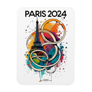 Paris France Eiffel Tower Gift Magnet