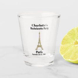 Paris France Eiffel Tower Junggeselinnen-Abschied  Schnapsglas