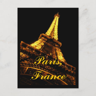 Paris France Eiffel Tower Postcard Postkarte