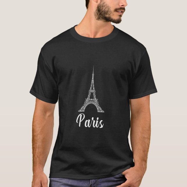 Paris France Eiffel Tower T-Shirt (Vorderseite)