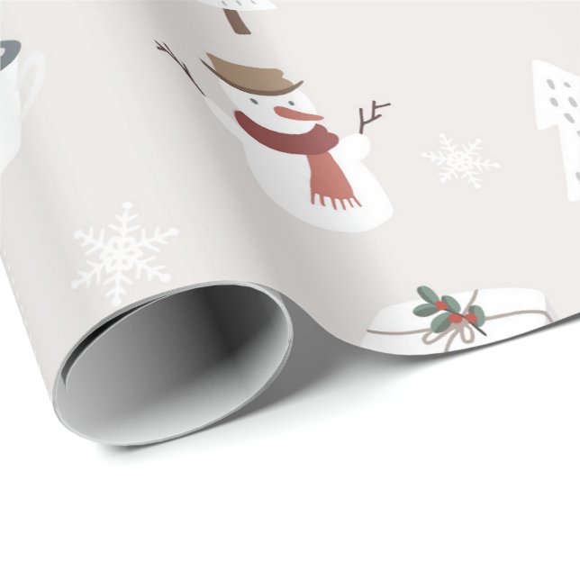 Paris France Eiffel Tower Weihnachtswrapping Paper Geschenkpapier (Rolleneckpunkt)