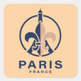 Paris France Europe Quadratischer Aufkleber