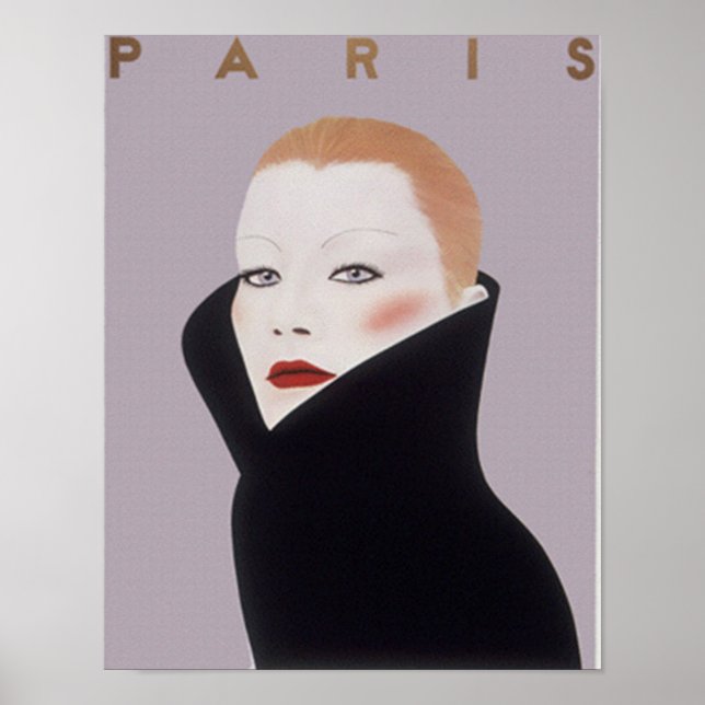 Paris France Fashion Vintag Print Poster (Vorne)