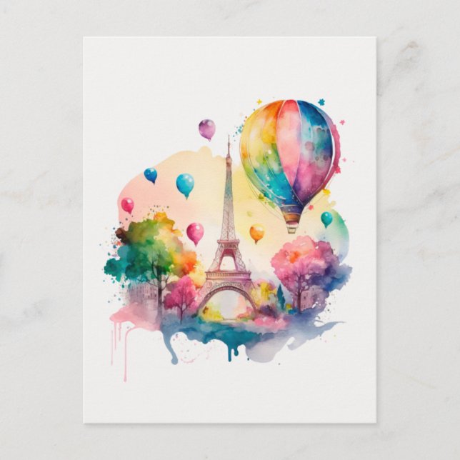 Paris france feiertagspostkarte (Vorderseite)
