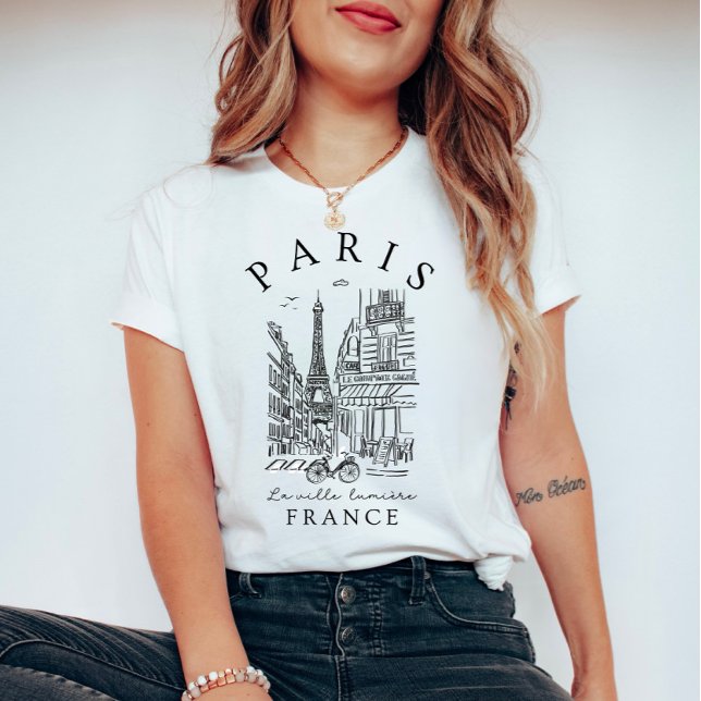 Paris France –  La ville Lumière  T-Shirt (Von Creator hochgeladen)