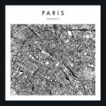 Paris France Minimal Modern Street Map Poster<br><div class="desc">Paris France Minimal Modern Street Map</div>
