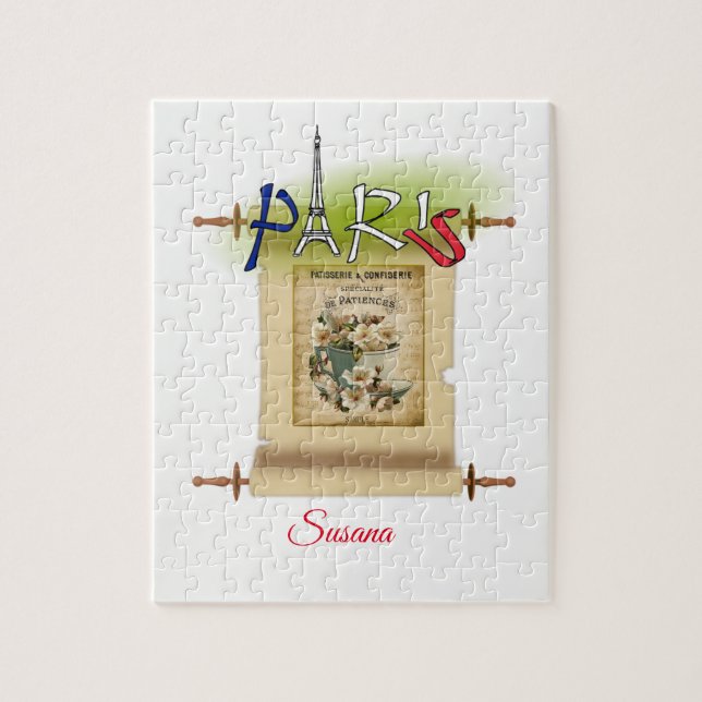 Paris France Puzzle Décor (Vertical)