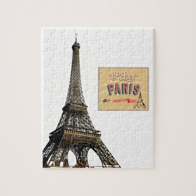 Paris France Puzzle Décor (Vertical)