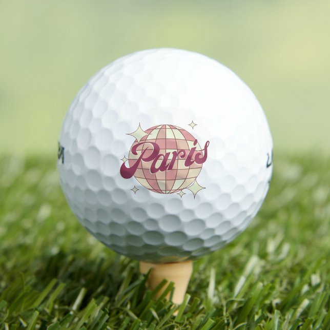 Paris France Retro Vintag Golfplatz Golfball (Von Creator hochgeladen)