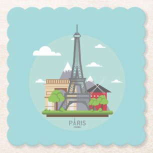 Paris France Sehenswürdigkeiten Eiffel Tower Drink Untersetzer