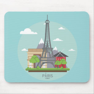 Paris France Sehenswürdigkeiten Eiffel Tower Mouse Mousepad