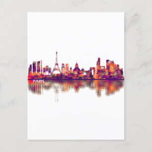 Paris France Skyline Einladungspostkarte