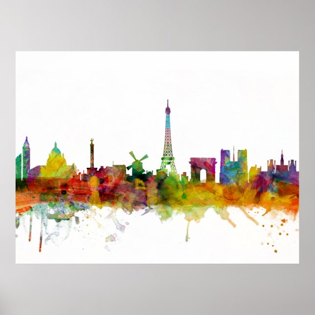 Paris France Skyline Poster (Vorne)