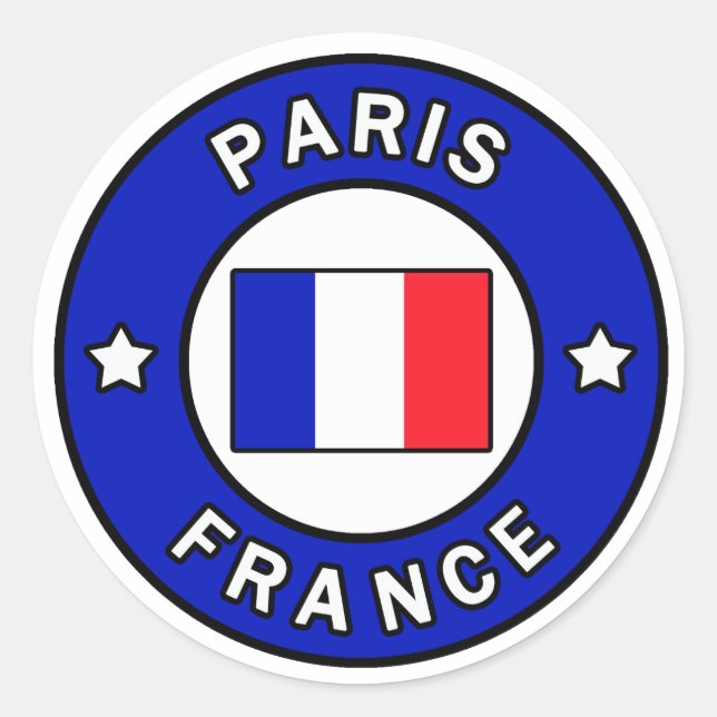 Paris France Sticker (Vorderseite)