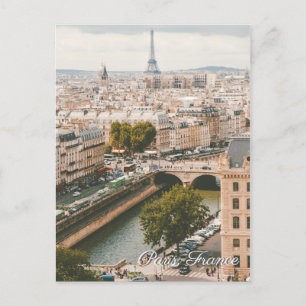 Paris France Tour Eiffel Carte postale Voyage Sein