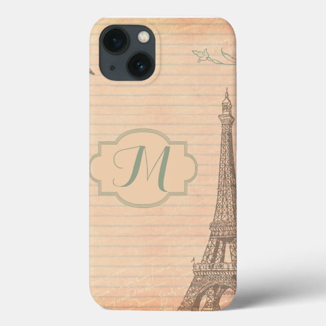 Paris France Tour Eiffel Monogramme Coque ipad (Verso)