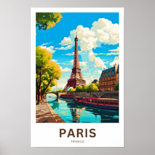 Paris France Travel Print Poster