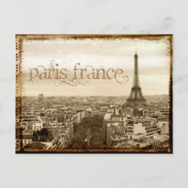 paris france vintage look postkarte
