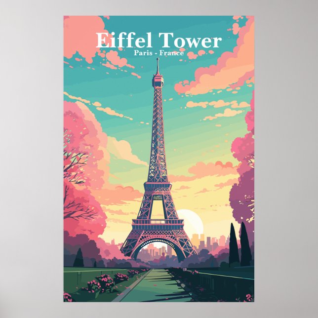Paris france Vintage Reiseplakat Poster (Vorne)
