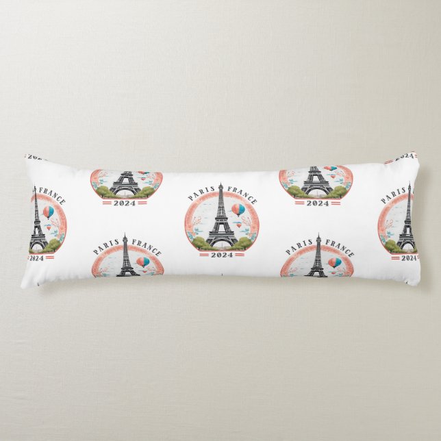 Paris Frankreich 2024 Body Pillows, Eiffelturm Seitenschläferkissen (Vorderseite)