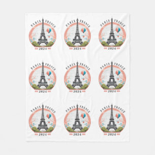 Paris Frankreich 2024 Fleece Blankets, Eiffelturm