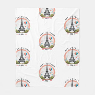 Paris Frankreich 2024 Fleece Blankets, Eiffelturm