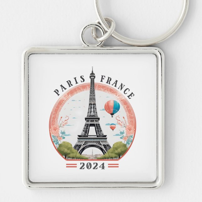 Paris Frankreich 2024 Schlüsselanhänger, Paris Fra Schlüsselanhänger (Vorne)
