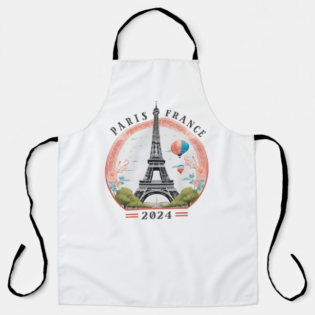 Paris Frankreich 2024 Schürze, Eiffelturm Schürze (Vorderseite)