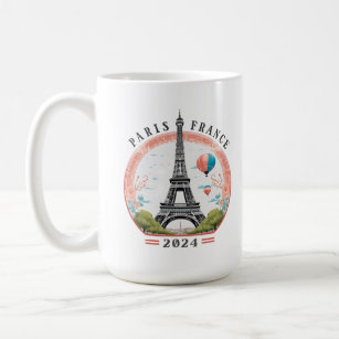 Paris Frankreich 2024 Tasse, Paris Frankreich 2024 Kaffeetasse
