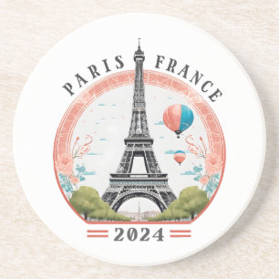 Paris Frankreich 2024 Untersetzer, Eiffelturm Getränkeuntersetzer