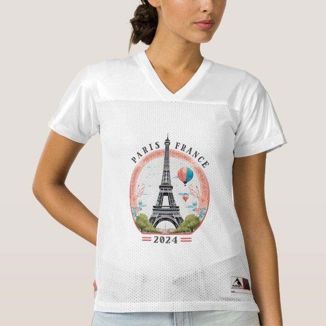 Paris Frankreich 2024 Women's Football Jerseys Shi (Vorderseite)