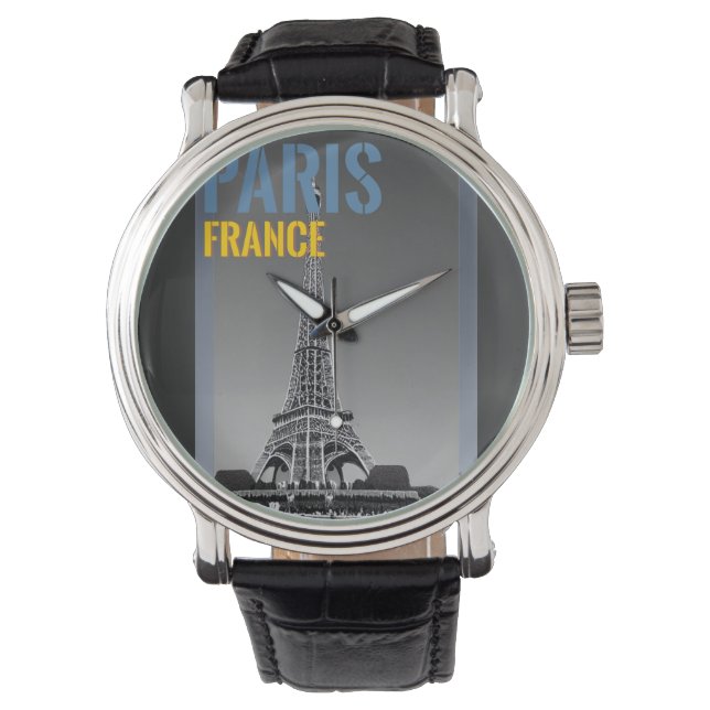 Paris Frankreich Armbanduhr (Vorderseite)