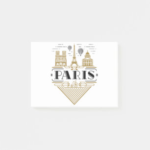 Paris Frankreich Art Deco Ästhetik Post-it Klebezettel