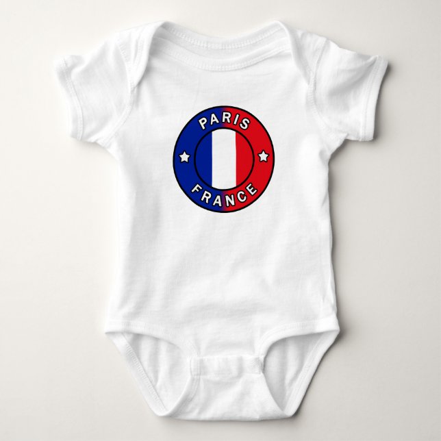 Paris Frankreich Baby Strampler (Vorderseite)