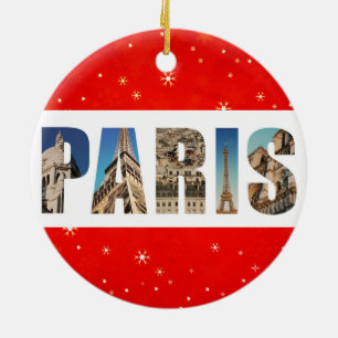 Paris Frankreich City Reisen Fotos Weihnachten Keramik Ornament