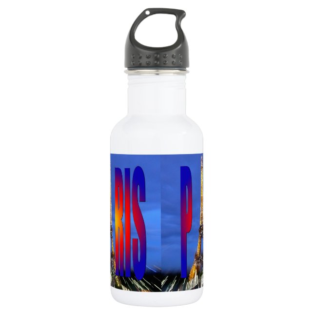 Paris Frankreich Edelstahlflasche (Vorderseite)