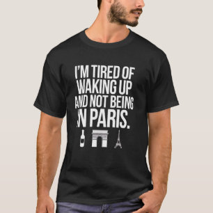 Paris Frankreich Eiffel Tower Arc de Triomphe Wein T-Shirt