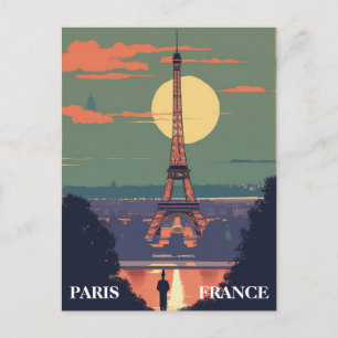 Paris Frankreich Eiffel Tower Art Postkarte