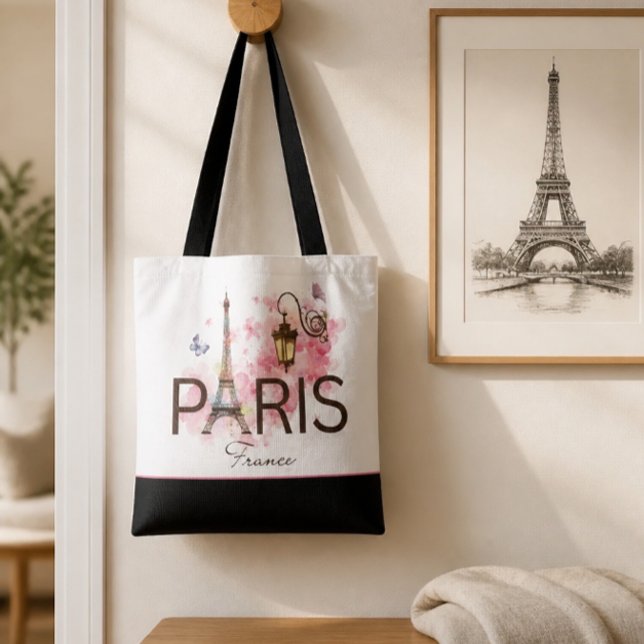 Paris Frankreich Eiffel Tower & Lamp Tasche (Von Creator hochgeladen)