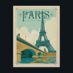 Paris Frankreich - Eiffel Tower Postkarte<br><div class="desc">Anderson Design Group ist eine preisgekrönte Illustrations- und Designfirma in Nashville,  Tennessee. Der Gründer Joel Anderson leitet ein Team talentierter Künstler,  um originale Posterkunst zu kreieren,  die wie Vintage Werbedrucke von den 1920er bis 1960er Jahren aussieht.</div>