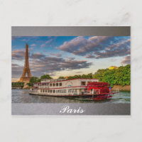 Paris Frankreich Eiffel Tower Seine Schiff