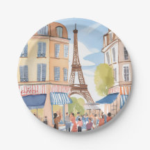 Paris Frankreich Eiffel Tower Watercolor Reisen