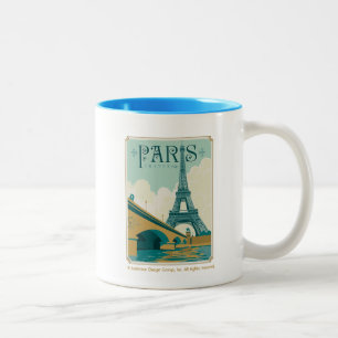Paris Frankreich - Eiffel Tower Zweifarbige Tasse