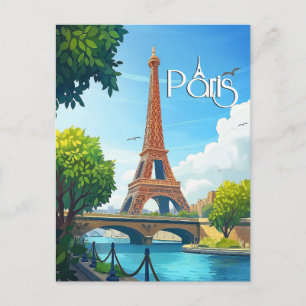 Paris Frankreich - Eiffel Turm Reise Postkarte