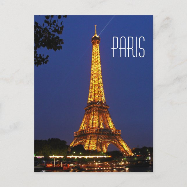 Paris Frankreich Eiffelturm am Nachmittag Postkarte (Vorderseite)