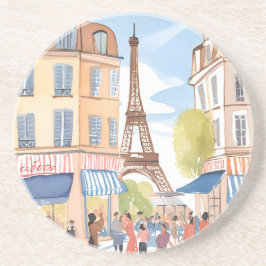 Paris Frankreich Eiffelturm Aquarell Getränkeuntersetzer