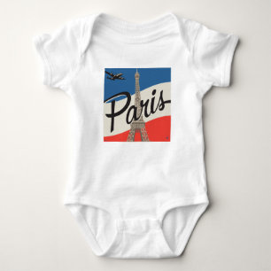 Paris Frankreich   Eiffelturm Baby Strampler
