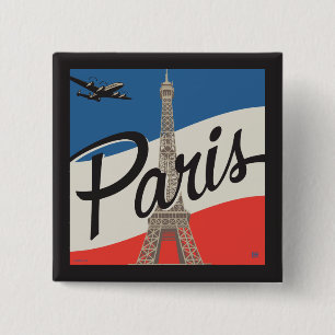 Paris Frankreich Eiffelturm Button