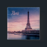 Paris-Frankreich-Eiffelturm Button<br><div class="desc">Paris Frankreich Eiffel Turm Schöner Sonnenuntergang. Perfektes Geschenk für alle,  die Frankreich Lieben</div>